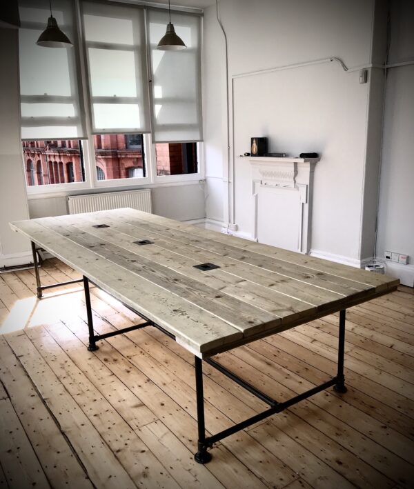 Boardroom Industrial Table Meeting Room Restaurant with Insert
