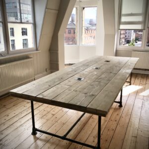 Boardroom Industrial Table Meeting Room Resaurant with Insert 4