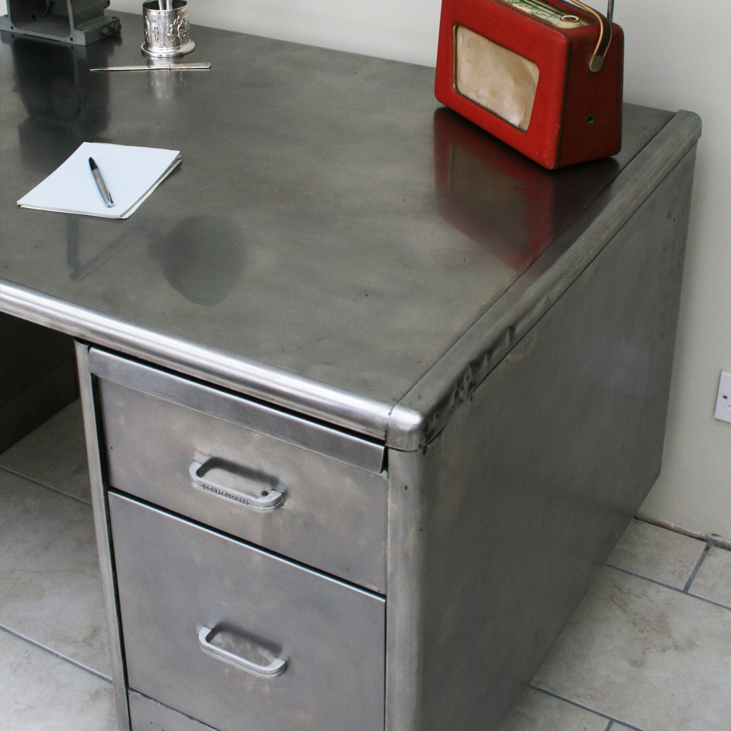 metal industrial office desk