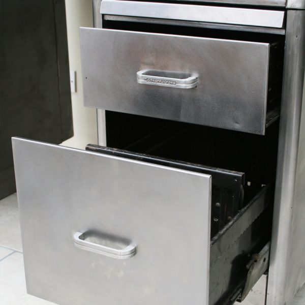Vintage Industrial Original Constructors Metal Office Desk
