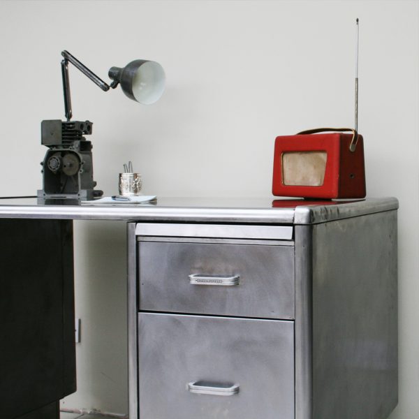 Vintage Industrial Original Constructors Metal Office Desk
