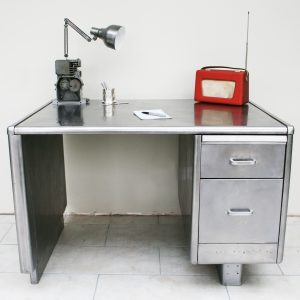 Vintage Industrial Original Constructors Metal Office Desk
