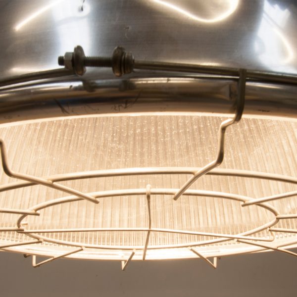 Industrial vintage holophane pendant light