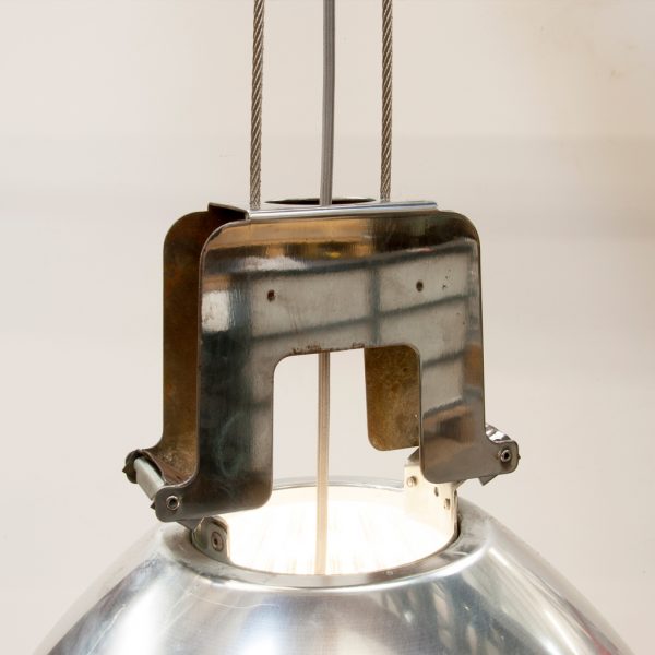 Industrial vintage holophane pendant light