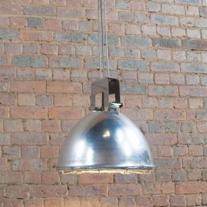 Industrial vintage holophane pendant light