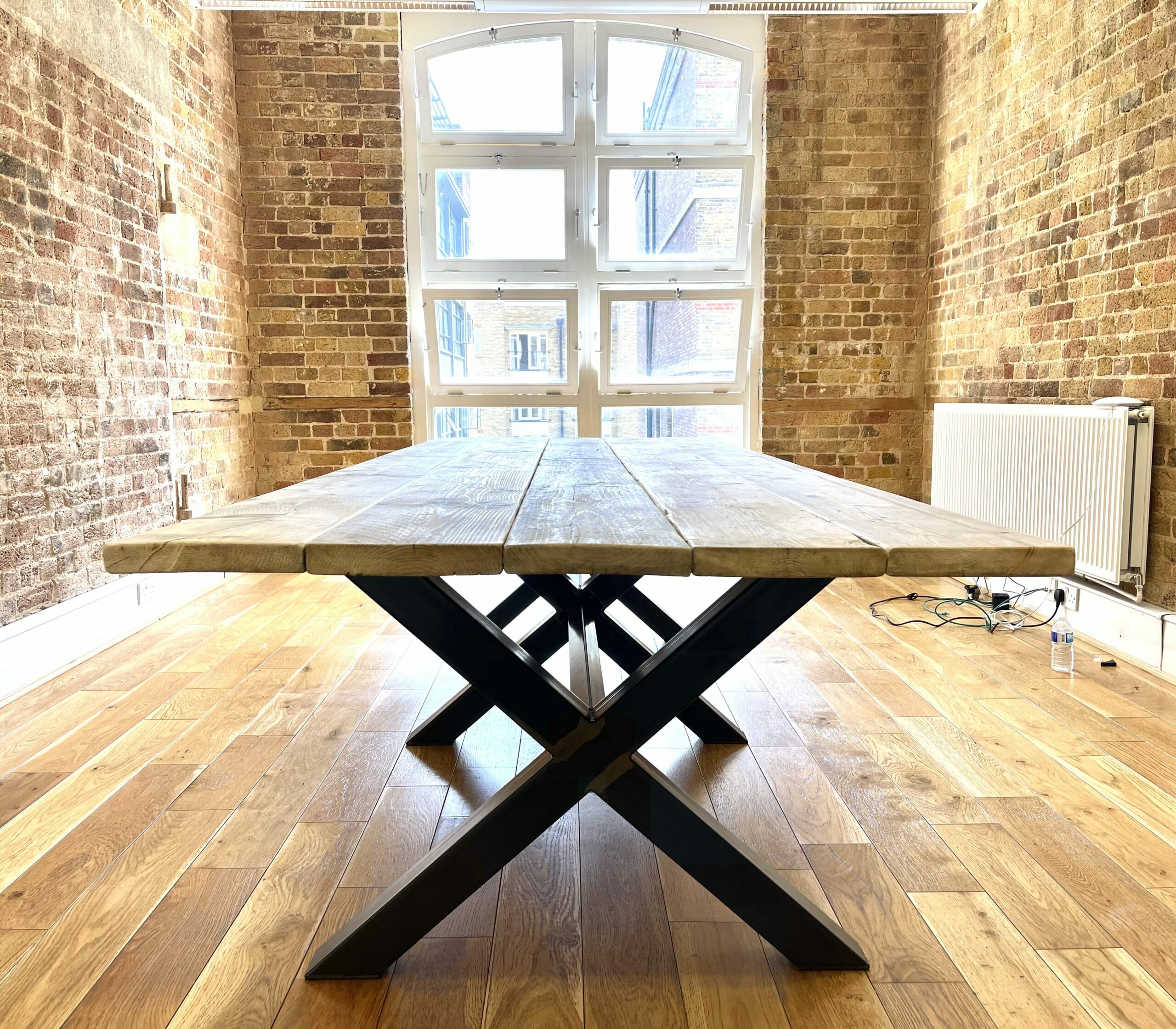 Industrial Boardroom Table X leg conference meeting room restaurant