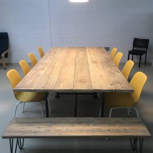 Industrial Boardroom Table. Office Conference Meeting Room Restaurant Table Dining 1
