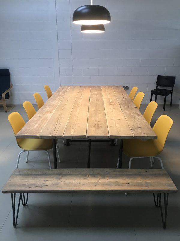 Industrial Boardroom Table. Office Conference Meeting Room Restaurant Table Dining 1