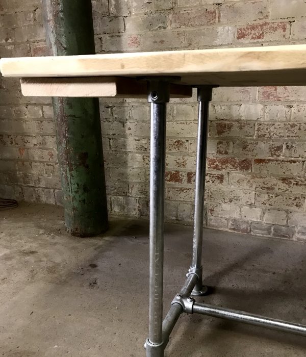 Industrial Vintage Scaffold Board Dinning Table 6