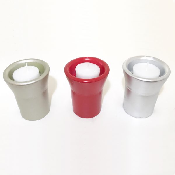 Ceramic industrial tea light indoor planter holder