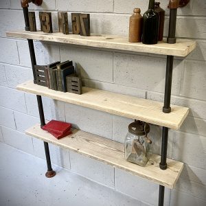 industrial shelving unit scaffold board rustic shelf bookcase
