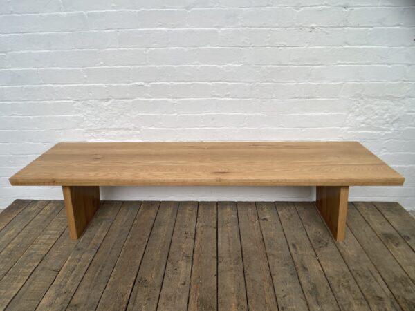 Solid oak bench seat
