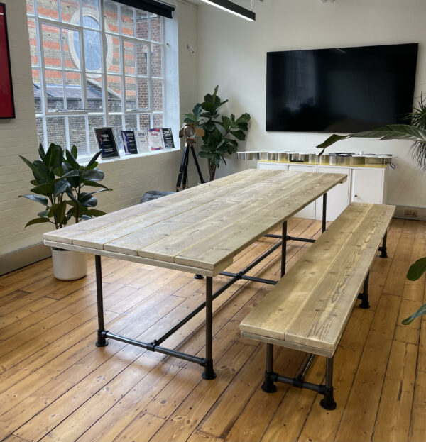 The Clark Industrial Boardroom Table. Meeting Room Restaurant Tube Table